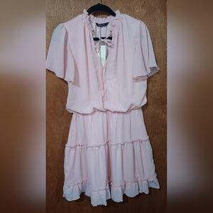 Elegant Blush Midi Dress